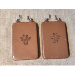 2 pcs.  SSG-2  100000 pF Mica Capacitor 350V